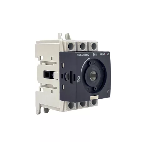 Interruptor de ruptura de carga Socomec universal Sirco M40, 40A 3p con mango giratorio azul