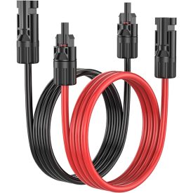   SUNTREE Solar PV Cable 6mm² set with pre-assembled male and female MC4 connector, 2x10m (red and black) 