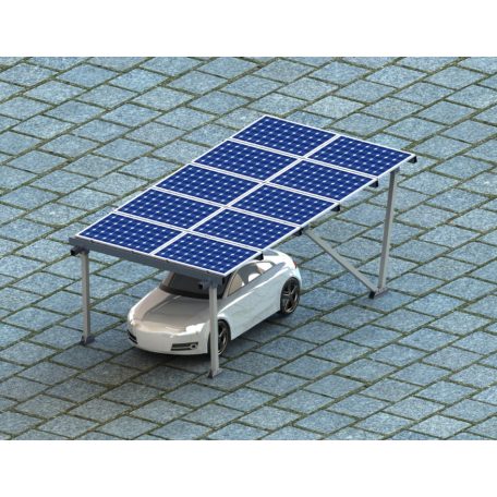 HQ Mount Carport für 1 Auto 3,7x6,2m Aluminium für 10 Module