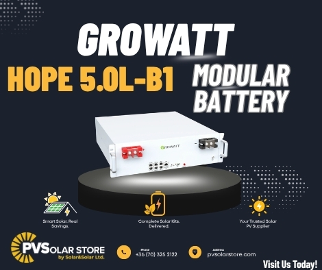 Growatt Hope 5.0L-B1: Compact 5 kWh LiFePO4 Battery for Scalable Low-Voltage Energy Storage