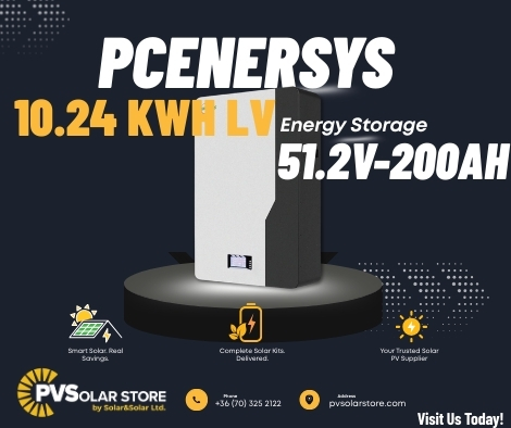 PCEnersys M16S200BL-V 51.2V 200Ah 10.24 kWh LiFePO₄ Solar Battery