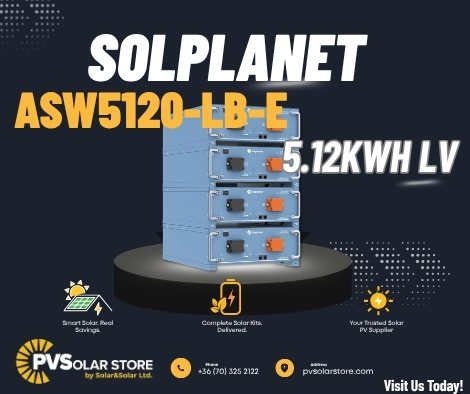 Solplanet ASW5120-LB-E 5.12 kWh Low Voltage Solar Battery for Scalable Energy Storage Systems