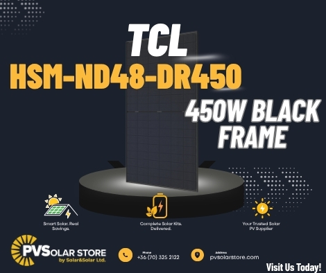 TCL Solar HSM-ND48-DR450 450W – Premium N-Type TOPCon Bifacial Solar Panel