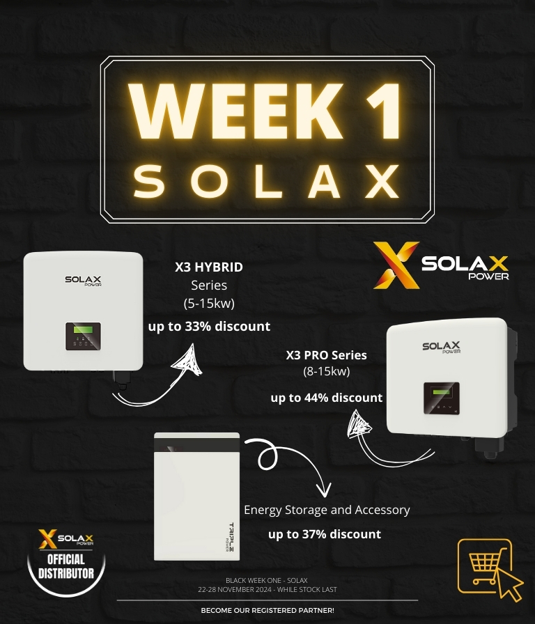 Black Week Madness: Up to 44% Off SolaX Products at Solar&Solar Wholesale!