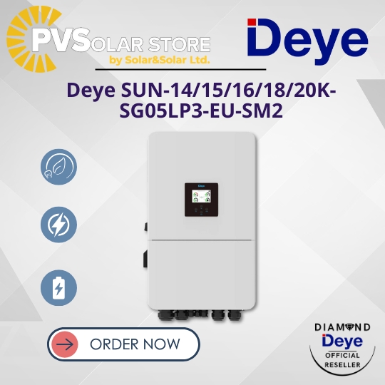 Deye SUN-14–20K-SM2 Hybrid Inverter – Reliable 3-Phase Power