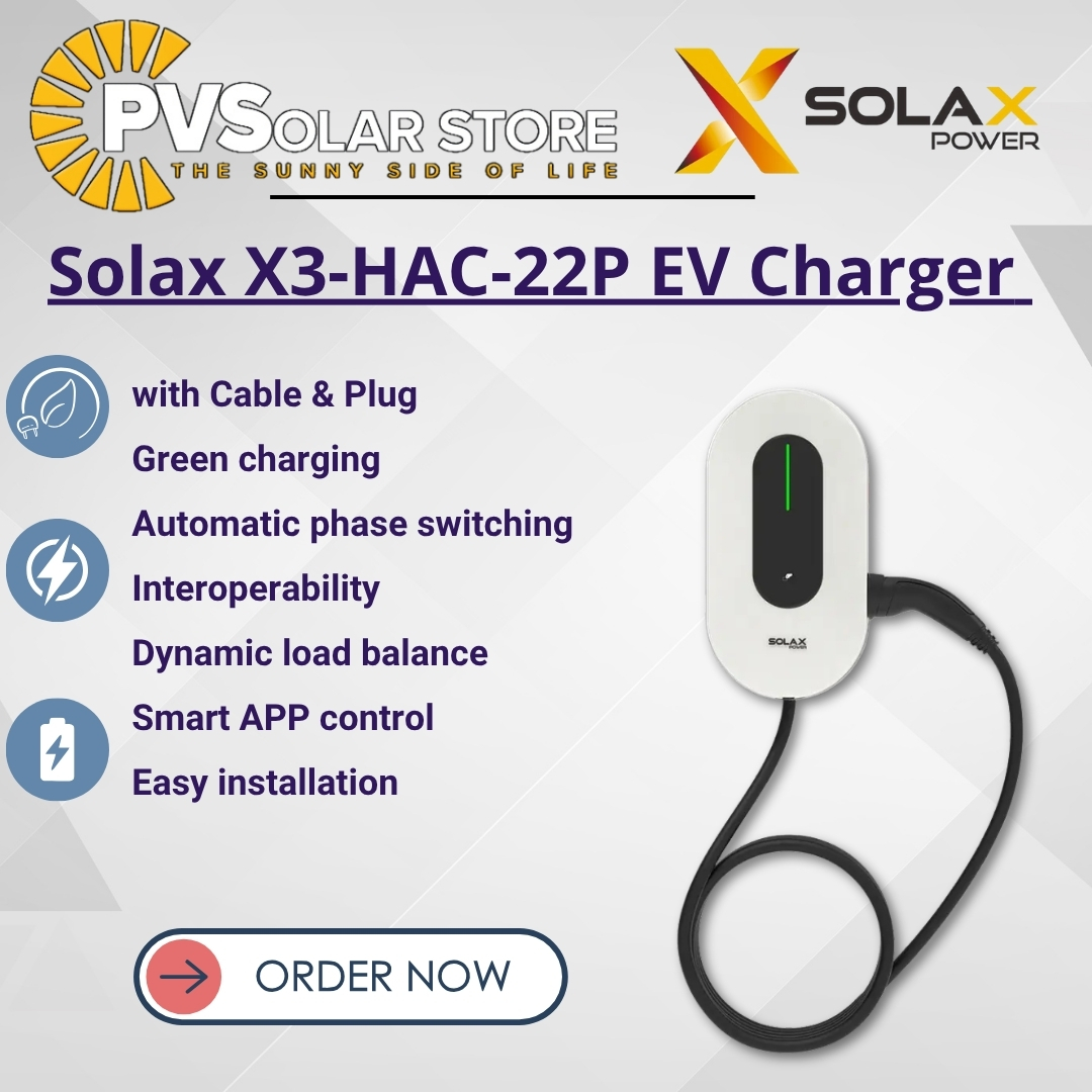 SolaX X3-HAC-22P EV Charger G2 – Fast, Smart & Solar-Optimized Charging for Every Installation